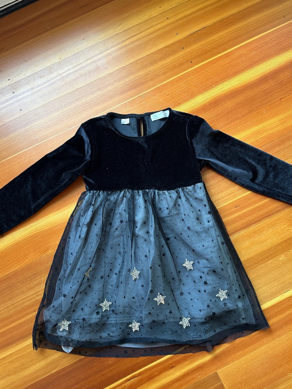 Zara baby girl sequined velvet star dress